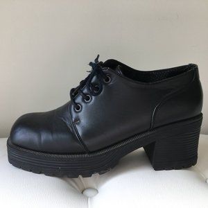 Vintage Black Chunky Shoes